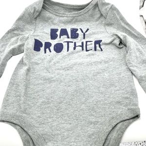 NWT Gray & Blue Baby Brother Onesie